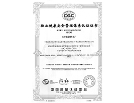 ISO45001-Occupational Health and Safety Management System Certificate